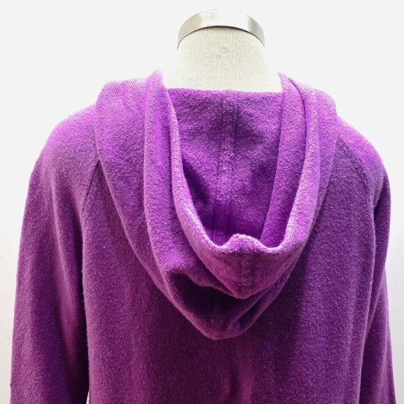 LOFT Women Long Sleeve Pullover Hooded Lounge Purple Casual Sweater Size Small - Picture 10 of 12